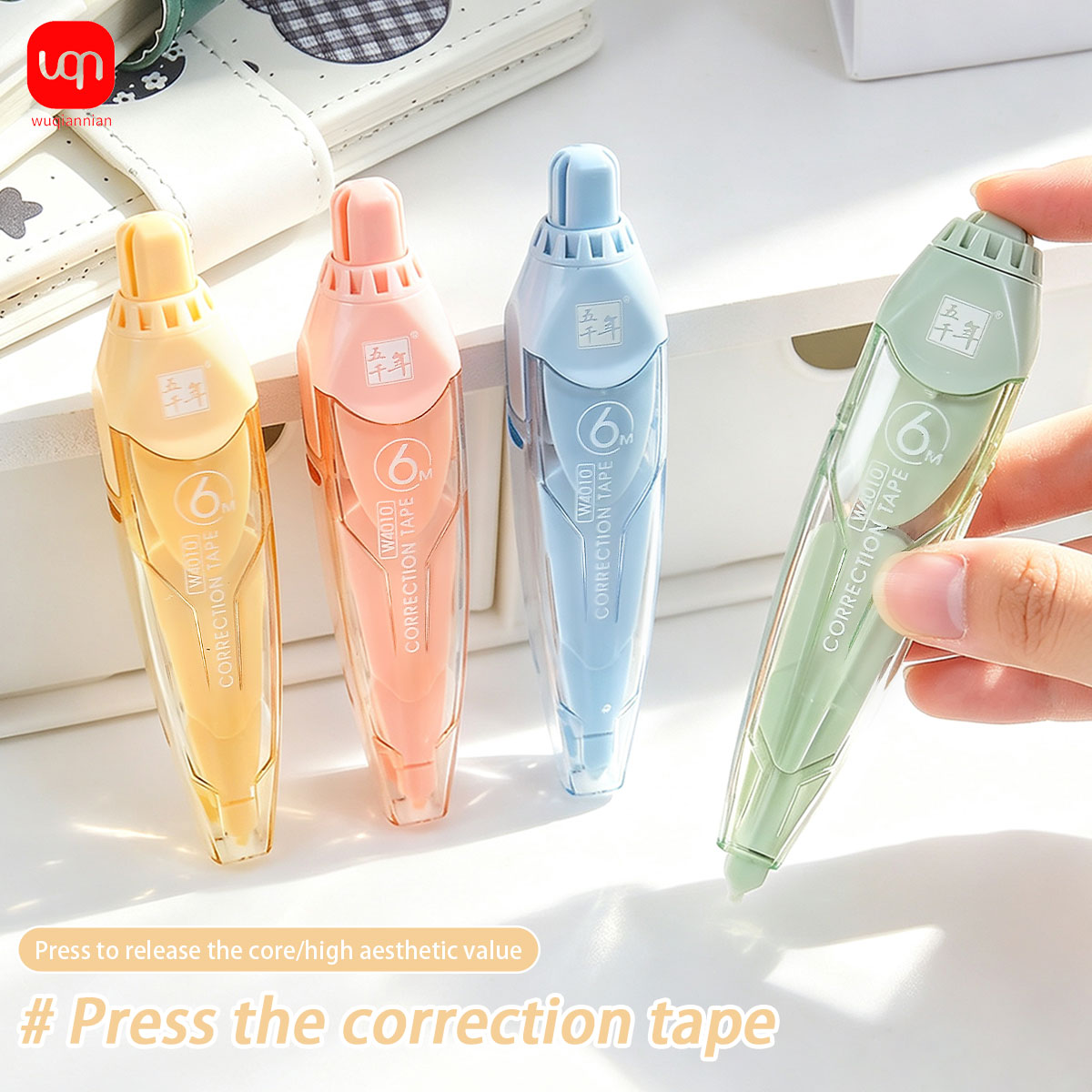 Correction Tape Roller - Fita corretiva de 6m, caneta com