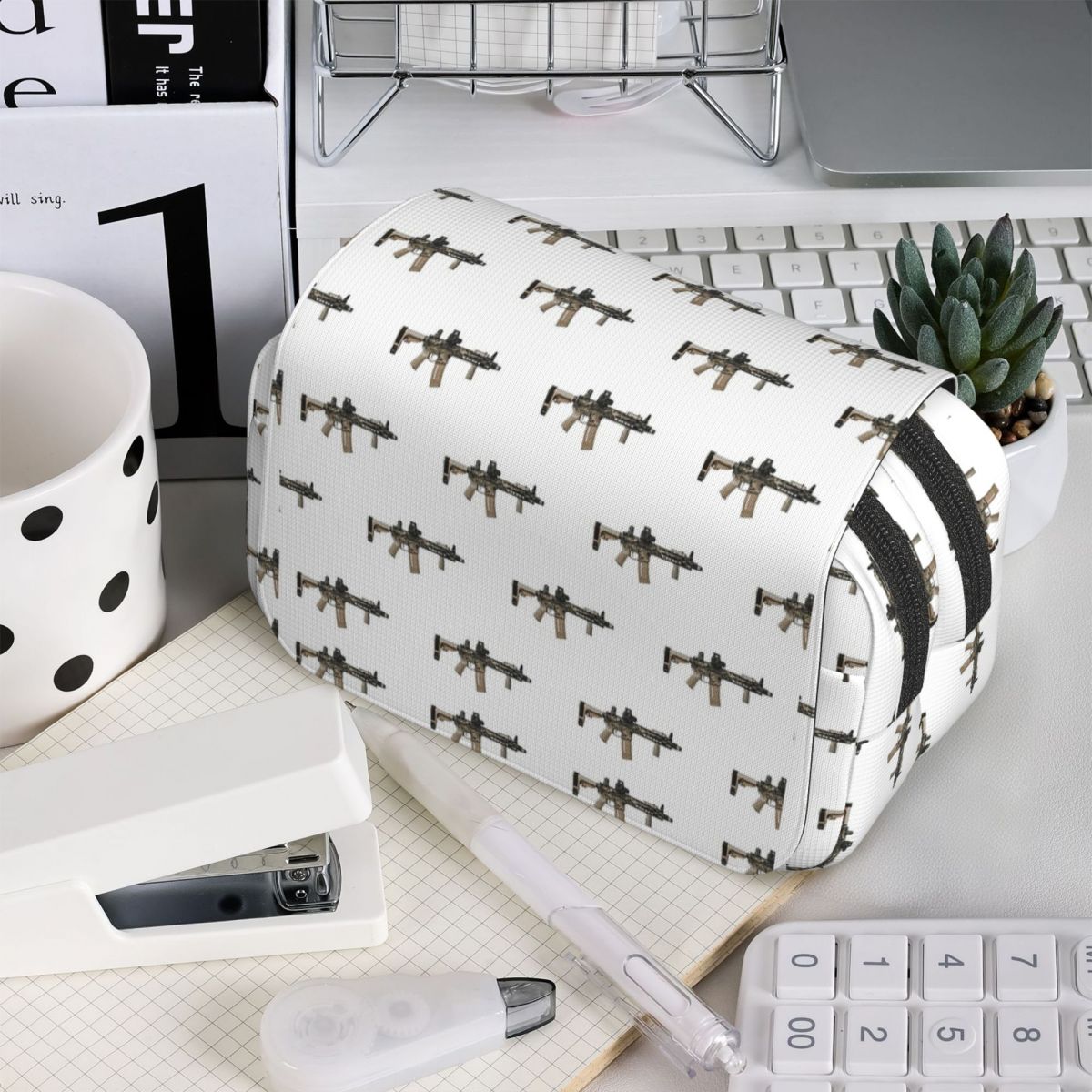 Estojo de lápis AR-15 Tan Camo - Tan Stationery & Office Supply avaliação e preço