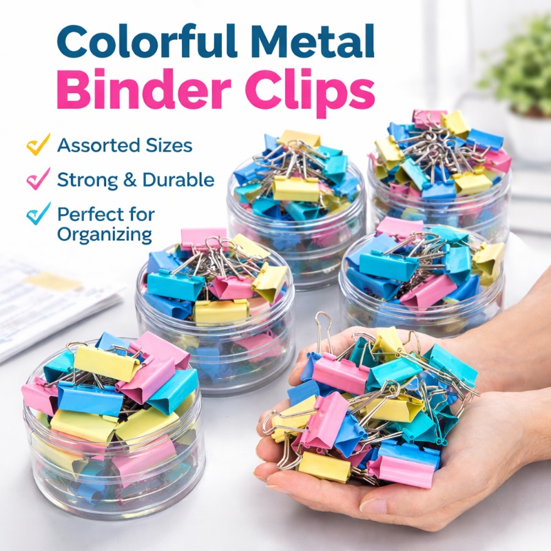 Clipes de Metal Coloridos, Cli - Binder Clip Assorted avaliação e preço